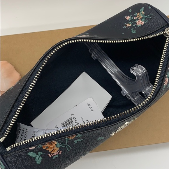 COACH MAKEUP BRUSH HOLDER WITH ROSE BOUQUET PRINT - Picture 9 of 12